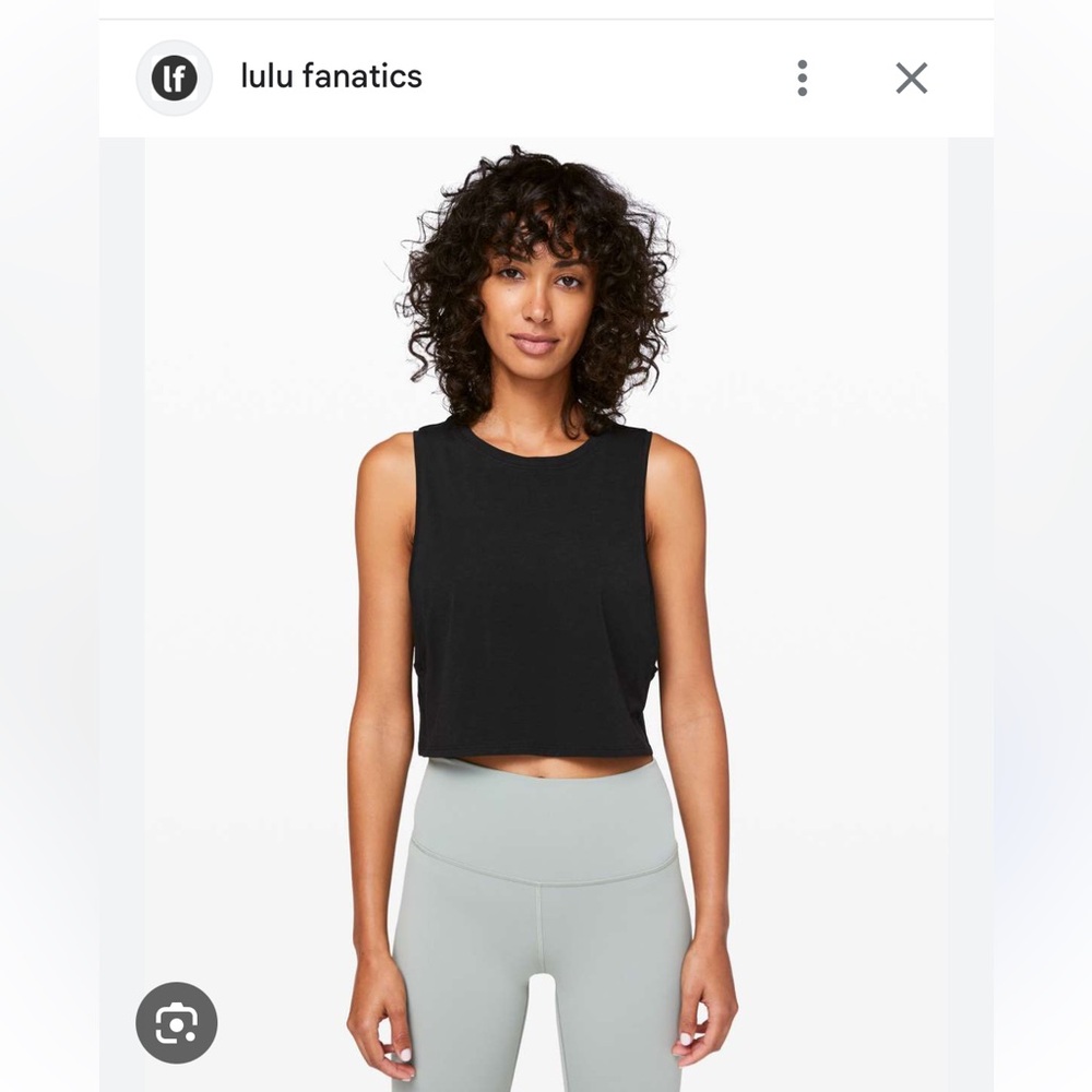 lululemon athletica cropped muscle tee in olive green